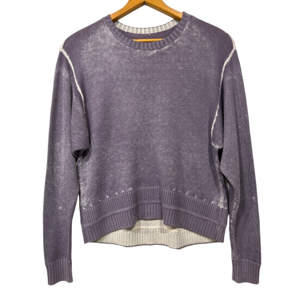 Lululemon Hazy Day Sweater White Opal  Dusky Lavendar Cashlu Cashmere M/ No Tag